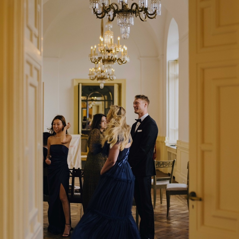Strapless Midnight Blue Wedding Guest Dress - Picture 2 of 2